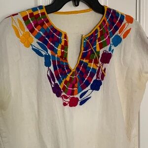 Vintage Cotton Embroidered Top - small/medium